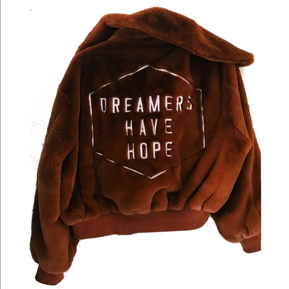 Honorable Citizens Jackets & Blazers - Honorable Citizens brown bomber faux fur coat
